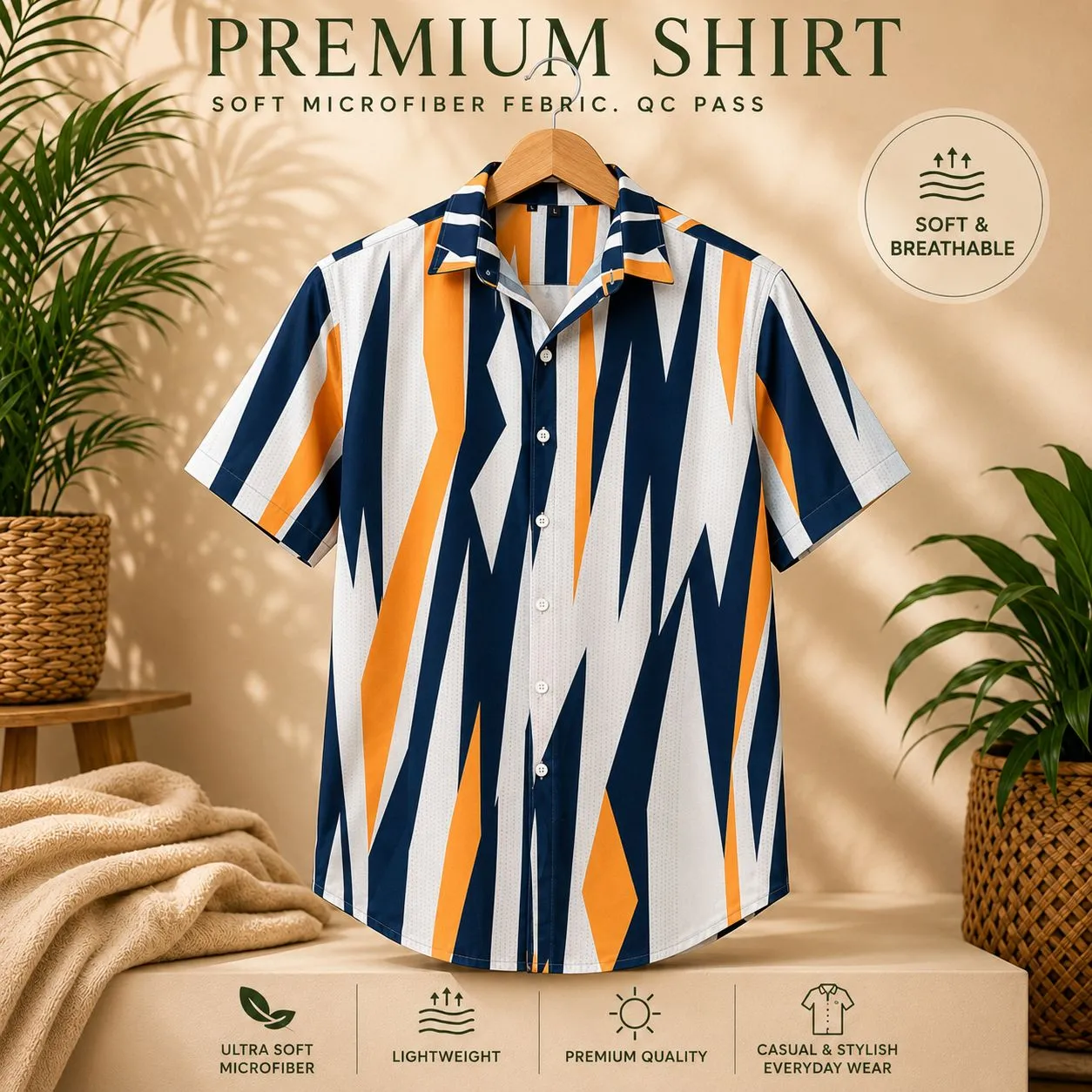 Premium Half Sleeve Printed Shirt For Men SH-707 (1)