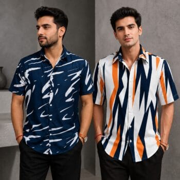 Combo5 - Premium Half Sleeve Printed Shirt (701 & 707)